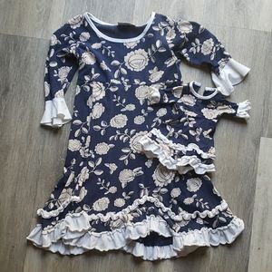 Lilli love bird dress with matching doll dress